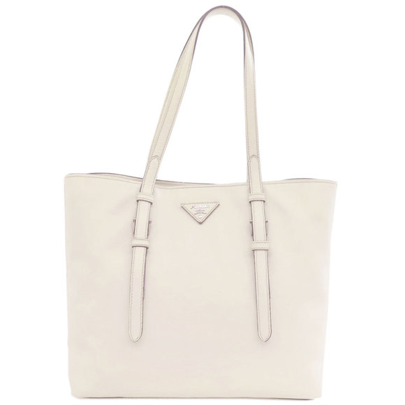 PRADA White Leather Tote Bag - Picture 1 of 11